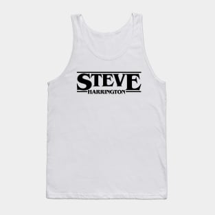 Steve Stranger Harrington Things Black Font Tank Top